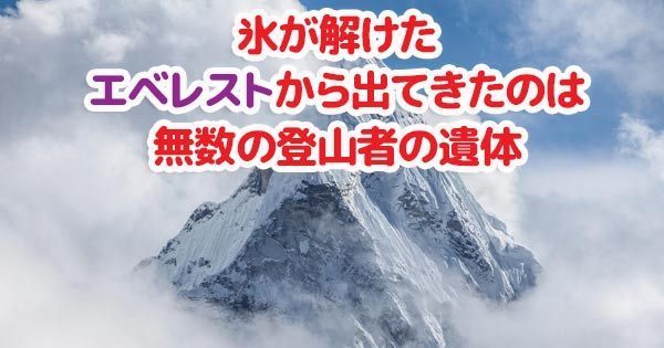 エベレストの氷が解けたら登山家たちの遺体が続々と出てきた 恐ろしい現実だと話題に バズニュース速報